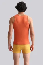Mısırlı ORGANIC Cotton HERCULES Slim Fit Basic Tank Top Rust Red