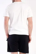 Mısırlı Men's Cotton Short-Sleeve Pajama Set White