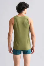 Mısırlı ORGANIC Cotton HERCULES Slim Fit Basic Tank Top Khaki