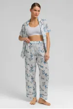 Mısırlı Women's Cotton Pajama Bottoms White