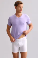 Mısırlı BAMBOO ZEUS LUXURY Regular Fit V-Neck Undershirt/T-Shirt Purple