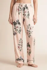 Mısırlı Kadın Viscon Dokuma Alt Pijama Pudra