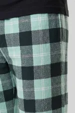 Egyptian Men's Cotton Plaid Bottom Pajamas Mint Egyptian Men's Cotton Plaid Bottom Pajamas Mint