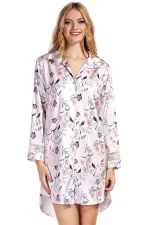 Mısırlı Women's Satin Long-Sleeve Shirt, Cream