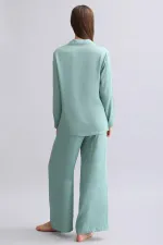 Ensemble de pyjama en bambou pour femme, style égyptien, vert clair