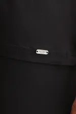 Débardeur/T-shirt de sport noir ZEUS LUXURY en coton biologique égyptien, coupe classique et col rond.