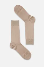 Mısırlı Men's Mercerized Single Summer Ankle Socks Dark Beige