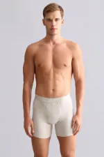 Mısırlı ORGANIC Pamuklu SPARTACUS PLUS PERFORMANCE Long Boxer Toprak Bej