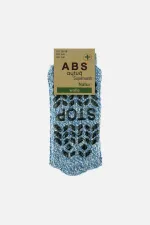 Chaussettes d'hiver bleues en laine mérinos pour femmes égyptiennes, coupe-froid, semelle antidérapante.