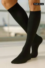 Mısırlı Unisex Mikrofiber Özel Sıkılaştırıcı Teknolojiyle Uçuş Ve Pilot Çorabı Siyah