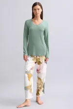 Mısırlı Kadın Bambu Pijama Altı Çok Renkli