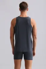 Mısırlı BAMBU ZEUS Regular Fit Basic Atlet / T-Shirt Antrasit