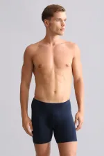 Mısırlı BAMBOO ZEUS Regular Fit Long Boxer Shorts Navy Blue