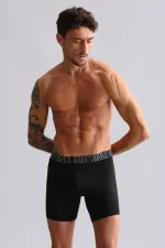 Mısırlı Modal By TENCEL SPARTACUS PERFORMANCE Long Boxer Siyah