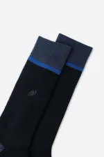 Chaussettes égyptiennes pour homme en coton éponge, coloris bleu marine