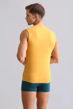 Mısırlı Modal By TENCEL HERCULES Slim Fit V Yaka Sporcu Atlet / T-Shirt Hardal