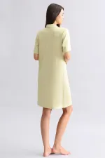 Chemise de nuit égyptienne en bambou vert sauge