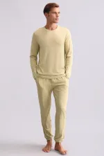 Sweat-shirt égyptien pour homme en bambou vert sauge