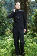 Ensemble de survêtement noir à manches longues pour femme, style égyptien