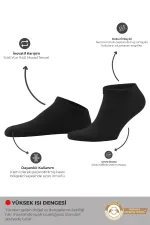 Egyptian Unisex Modal By Tencel & Wool Blend 6 Pairs Ankle Socks Black
