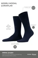 Mısırlı Men's Modal Ergonomic Single Socket Socks Navy Blue