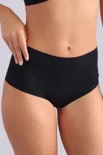 Mısırlı Laser Cut Mid-Waist Hipster Panties Black