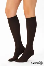 Unisex Bamboo Flight and Pilot Knee-High Socks with Special Strengthening Technology, Brown Unisex Bamboo Flight and Pilot Knee-High Socks with Special Strengthening Technology, Brown