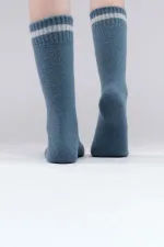 Mısırlı Kadın Soft Peluş Termal Tekli Soket Çorap Petrol Mavisi