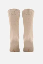 Mısırlı Erkek Modal Tekli DİABETİKER Lastiksiz Uzun Soket Çorap Bej