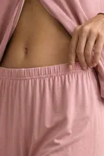 Mısırlı Kadın Bambu Beli Lastikli  Pijama Alt Toz Pembe