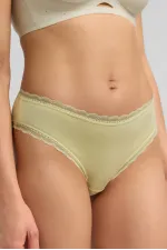 Mısırlı Modal Dantelli Cheeky Külot AÇIK SARI