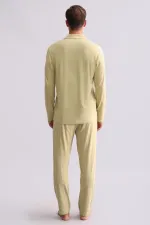 Chemise égyptienne à manches longues en bambou, vert sauge