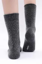 Mısırlı Kadın Koyun Yünü Tekli Soket Çorap Füme