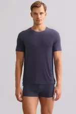 Mısırlı BAMBU ZEUS LUXURY Regular Fit Bisiklet Yaka Fanila / T-Shirt Antrasit