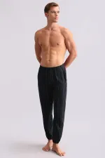 Pantalon de jogging en bambou noir pour homme, style égyptien