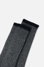 Mısırlı Erkek Kuzu Yünü (Lambswool) Tekli Soket Çorap Füme