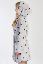 Mısırlı Women's Welsoft Long-Sleeved Robe, Grey