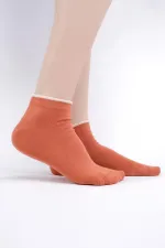 Chaussettes d'été simples en modal pour femmes égyptiennes, couleur terre cuite