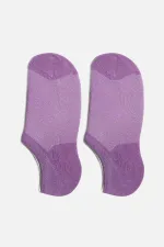 Chaussettes invisibles d'été en coton simple pour femmes égyptiennes, violettes