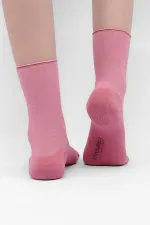 Mısırlı Kadın Bambu Tekli Diabetiker Lastiksiz Soket Çorap Pembe