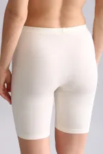 Modal By TENCEL ALICE Uzun Şort Külot Ekru