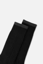 Mısırlı Erkek Kuzu Yünü (Lambswool) Tekli Soket Çorap Siyah