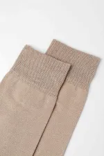 Mısırlı Men's Mercerized Single Summer Ankle Socks Dark Beige