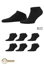 Egyptian Unisex Modal By Tencel & Wool Blend 6 Pairs Ankle Socks Black
