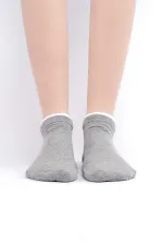 Mısırlı Kadın Modal Tekli Yazlık Sneaker Çorap Gri
