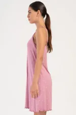 Tunique à bretelles en dentelle de viscose rose pour femme égyptienne