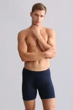 Mısırlı BAMBOO ZEUS Regular Fit Long Boxer Shorts Navy Blue