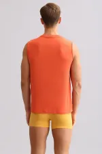 Mısırlı ORGANIC Pamuklu ZEUS LUXURY Regular Fit Bisiklet Yaka Sporcu Atlet / T-Shirt Pas Kırmızı