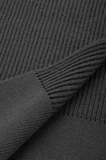 Ensemble écharpe et bonnet unisexe en laine égyptienne - Roseluis Anthracite