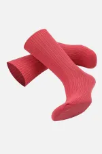 Mısırlı Unisex Pamuklu Bio Cotton Kışlık Soket Çorap Pembe